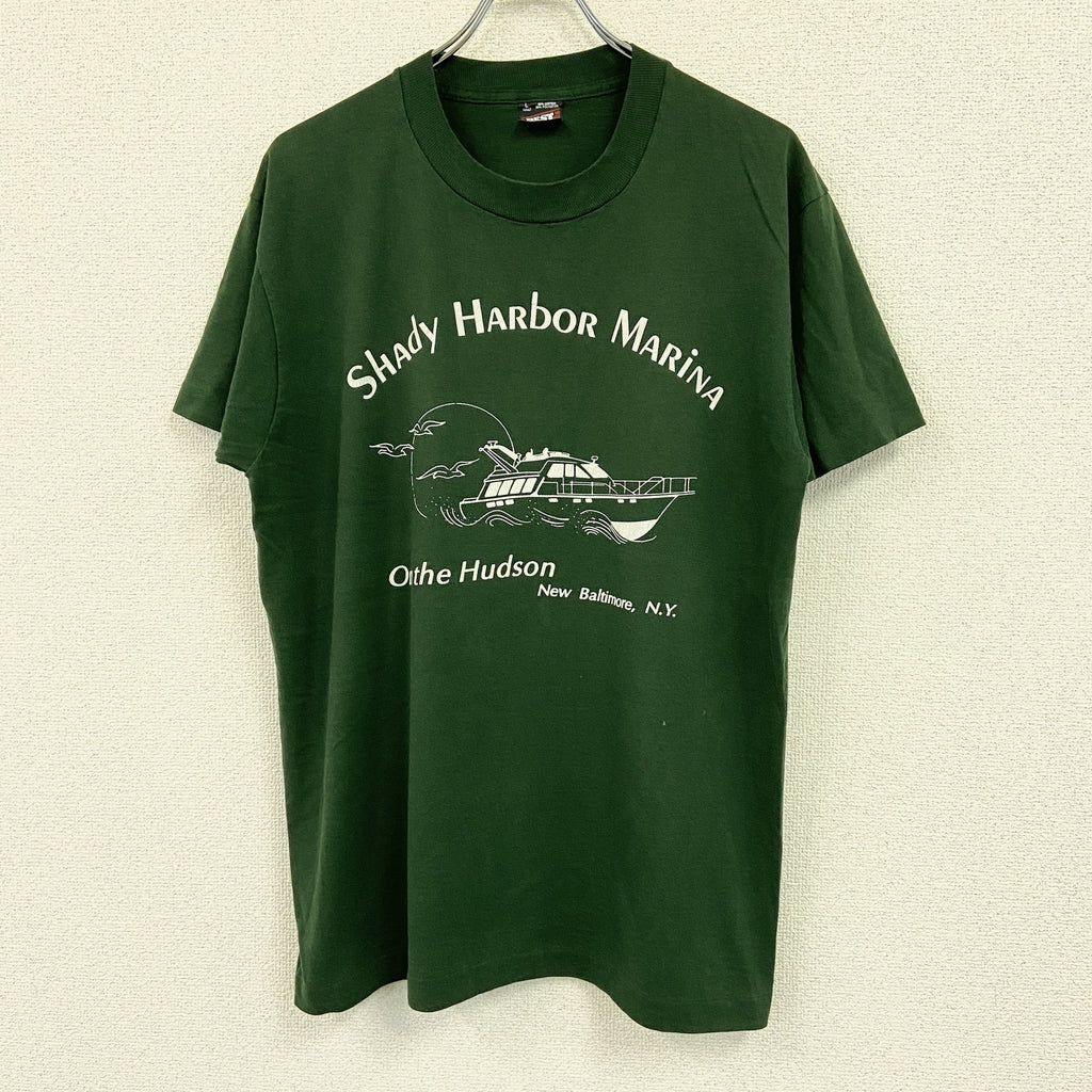 FRUIT OF THE LOOM　フルーツオブザルーム　半袖プリントTシャツ　シングルステッチ　ヴィンテージ　緑　グリーン　Lサイズ　古着