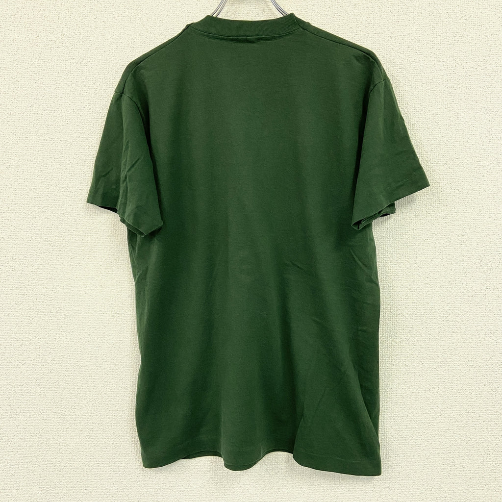 FRUIT OF THE LOOM　フルーツオブザルーム　半袖プリントTシャツ　シングルステッチ　ヴィンテージ　緑　グリーン　Lサイズ　古着
