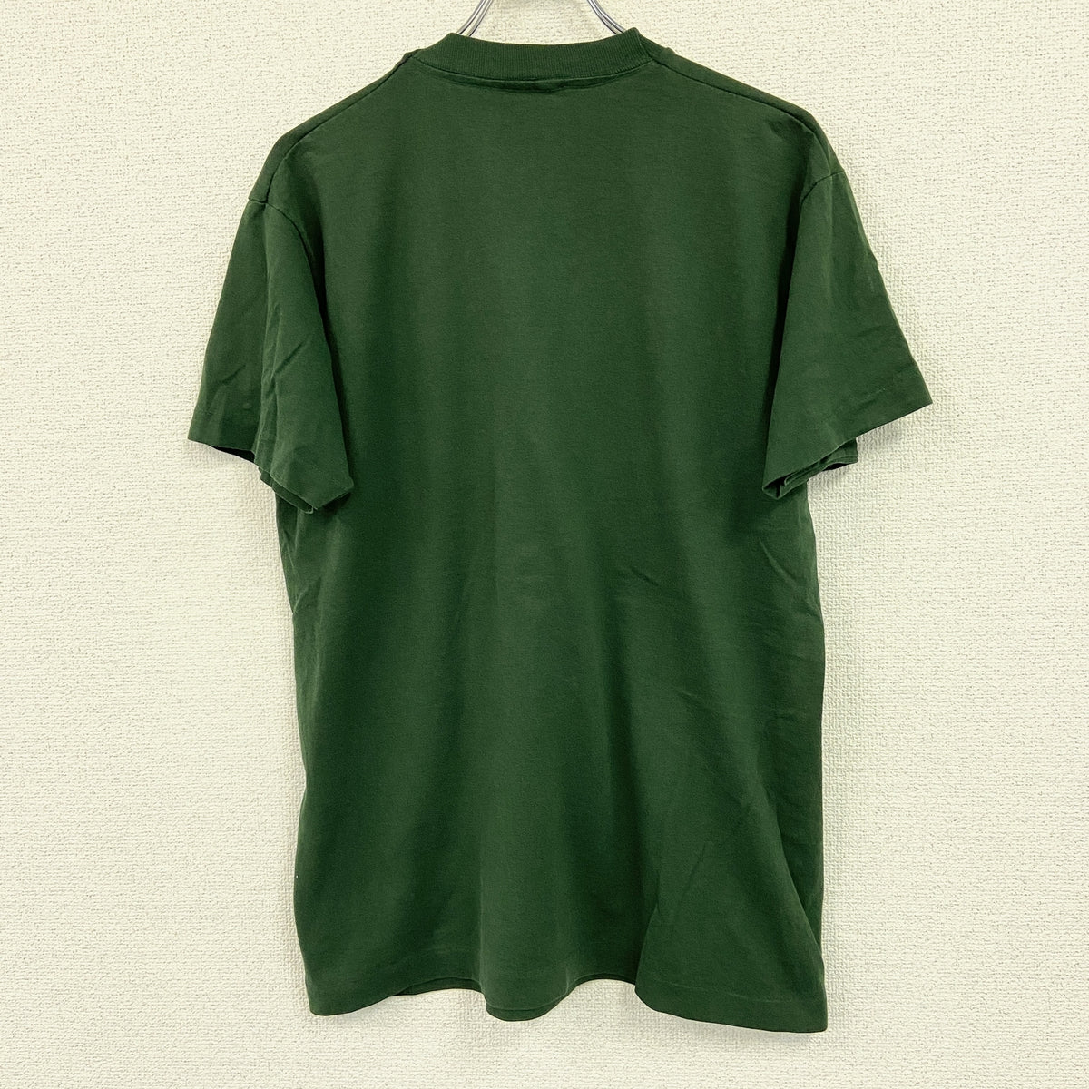 FRUIT OF THE LOOM　フルーツオブザルーム　半袖プリントTシャツ　シングルステッチ　ヴィンテージ　緑　グリーン　Lサイズ　古着