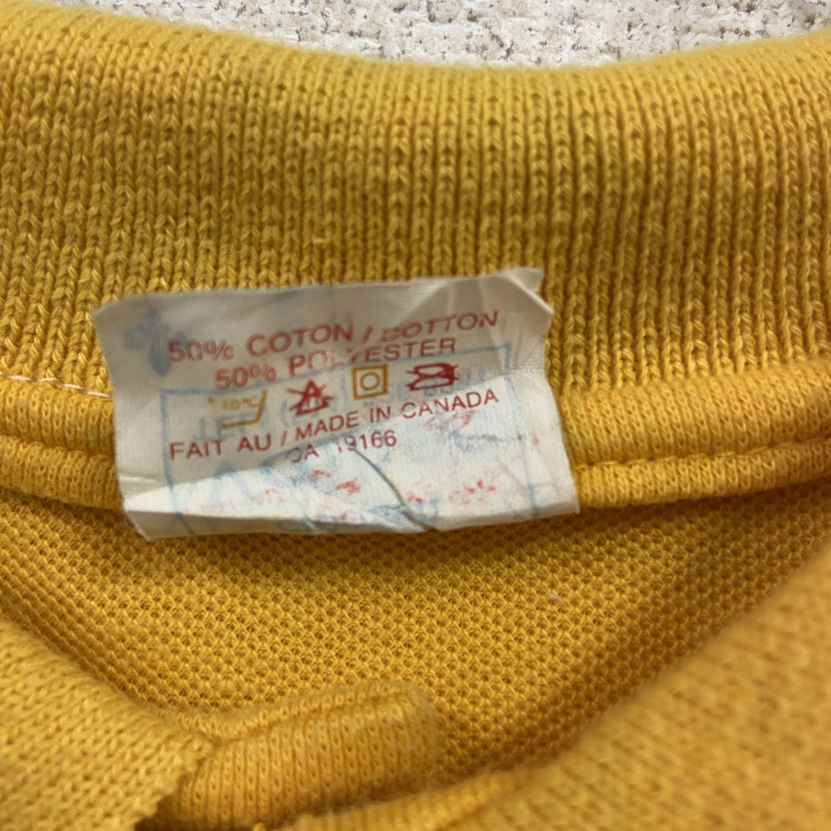 Valbec　半袖ポロシャツ　黄色　イエロー　Gサイズ メンズ コットン 古着