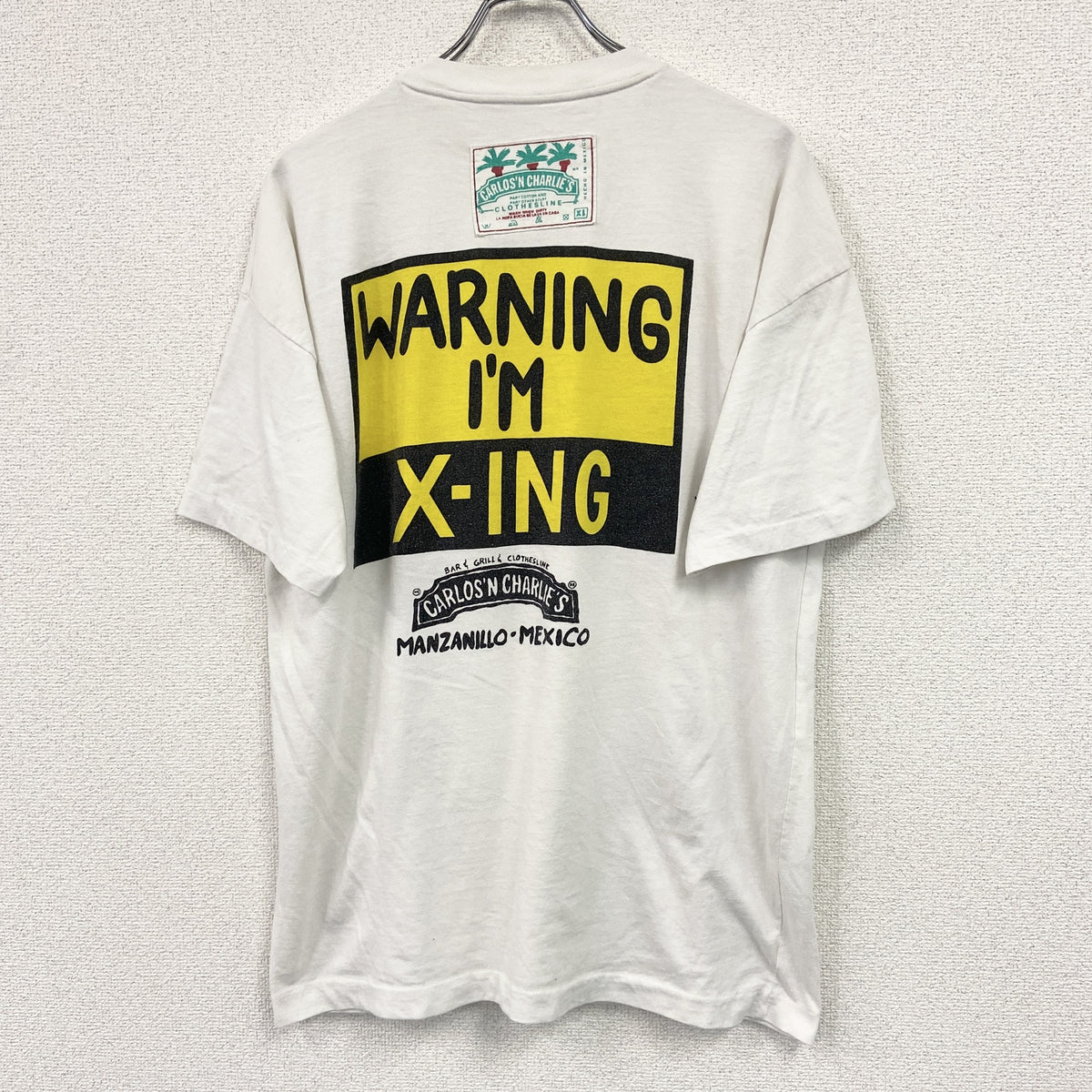 ONEITA　オニータ　半袖プリントTシャツ　シングルステッチ　ヴィンテージ 　白　ホワイト　XLサイズ　古着