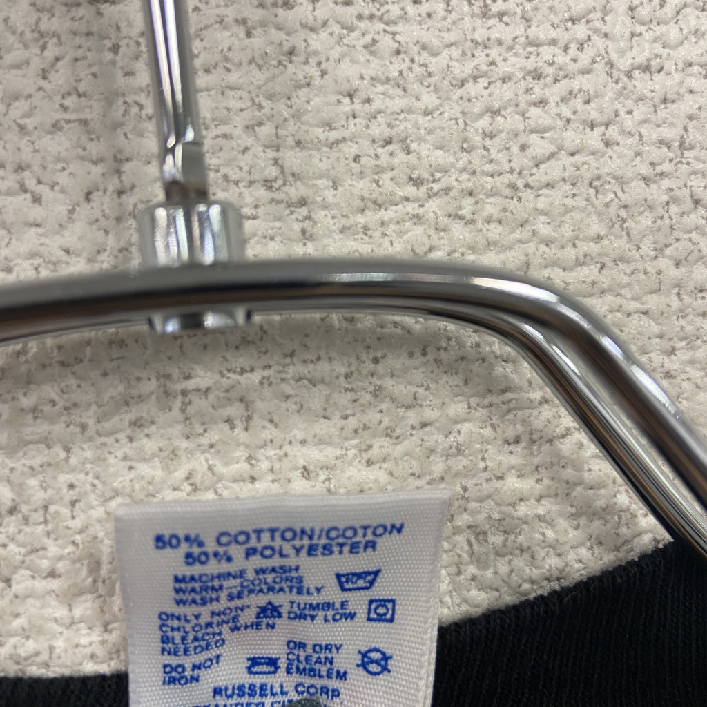 JERZEES　ジャージーズ　半袖プリントTシャツ　シングルステッチ　ヴィンテージ　黒　ブラック　Lサイズ　古着