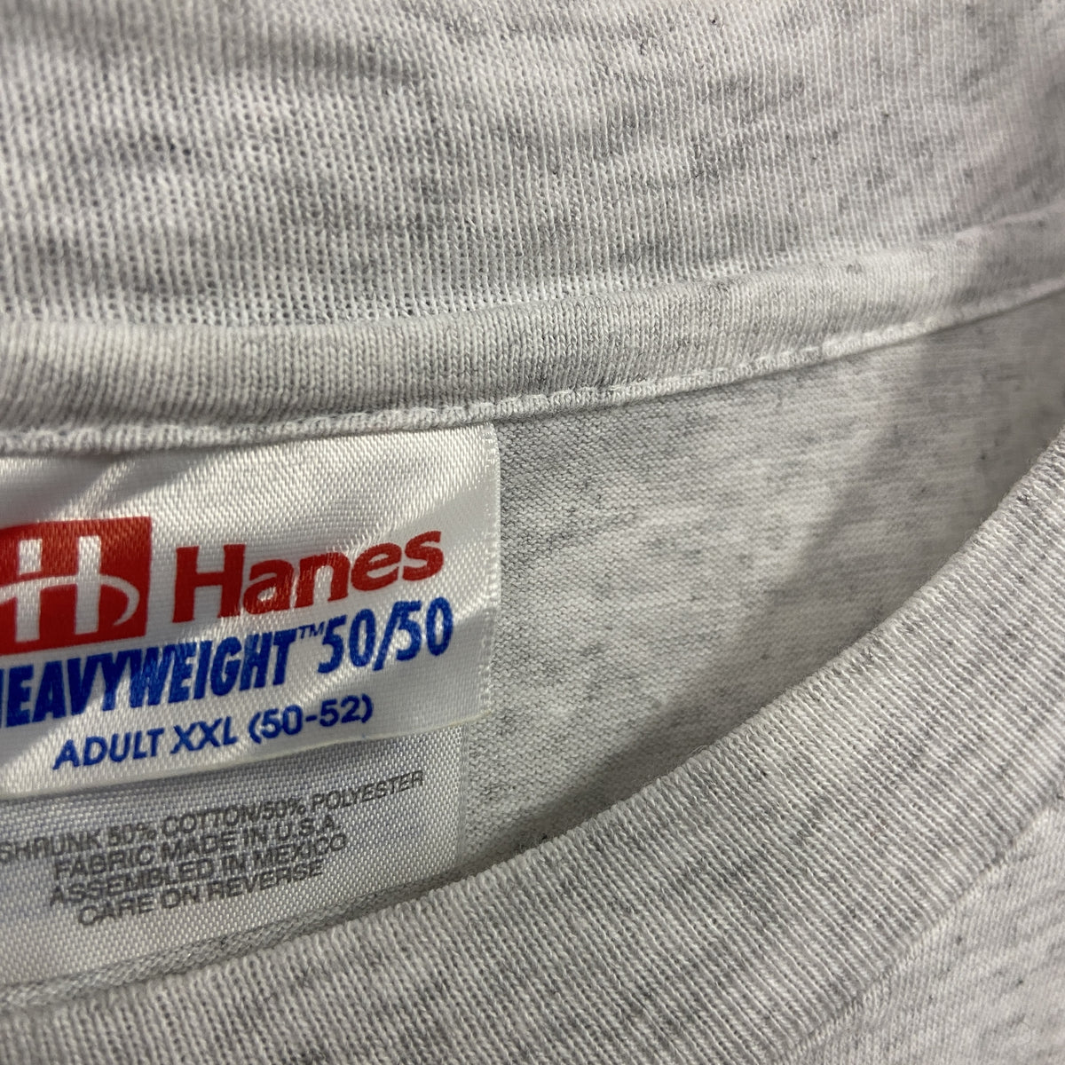 Hanes　ヘインズ　半袖プリントTシャツ　シングルステッチ　ヴィンテージ　霜降りグレー　XXLサイズ　古着