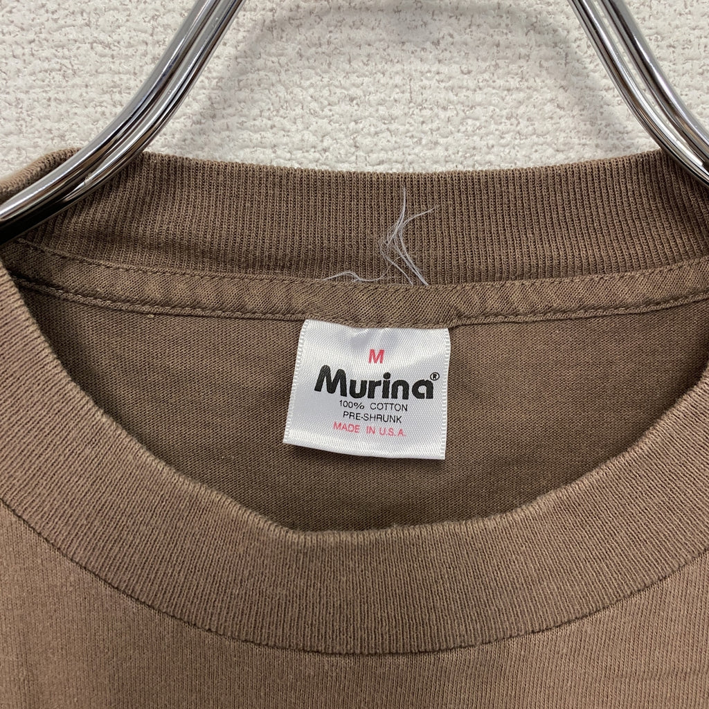 Murina　半袖プリントTシャツ　シングルステッチ　ヴィンテージ　茶色　ブラウン　Mサイズ　古着