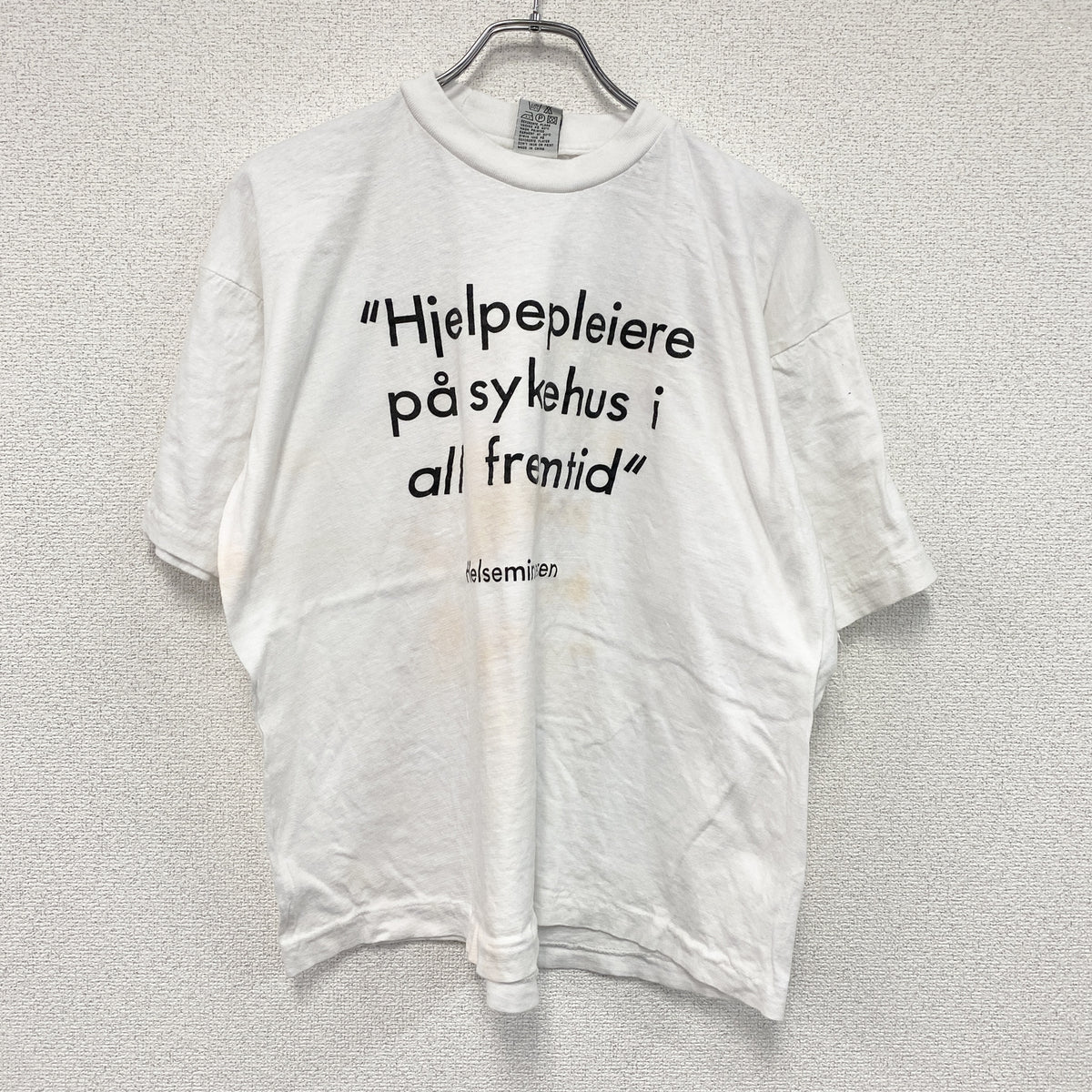 Canchian　半袖プリントTシャツ　シングルステッチ　ヴィンテージ　白　ホワイト　XLサイズ　古着
