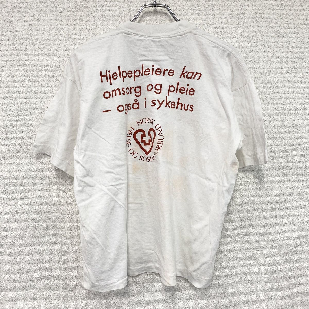 Canchian　半袖プリントTシャツ　シングルステッチ　ヴィンテージ　白　ホワイト　XLサイズ　古着