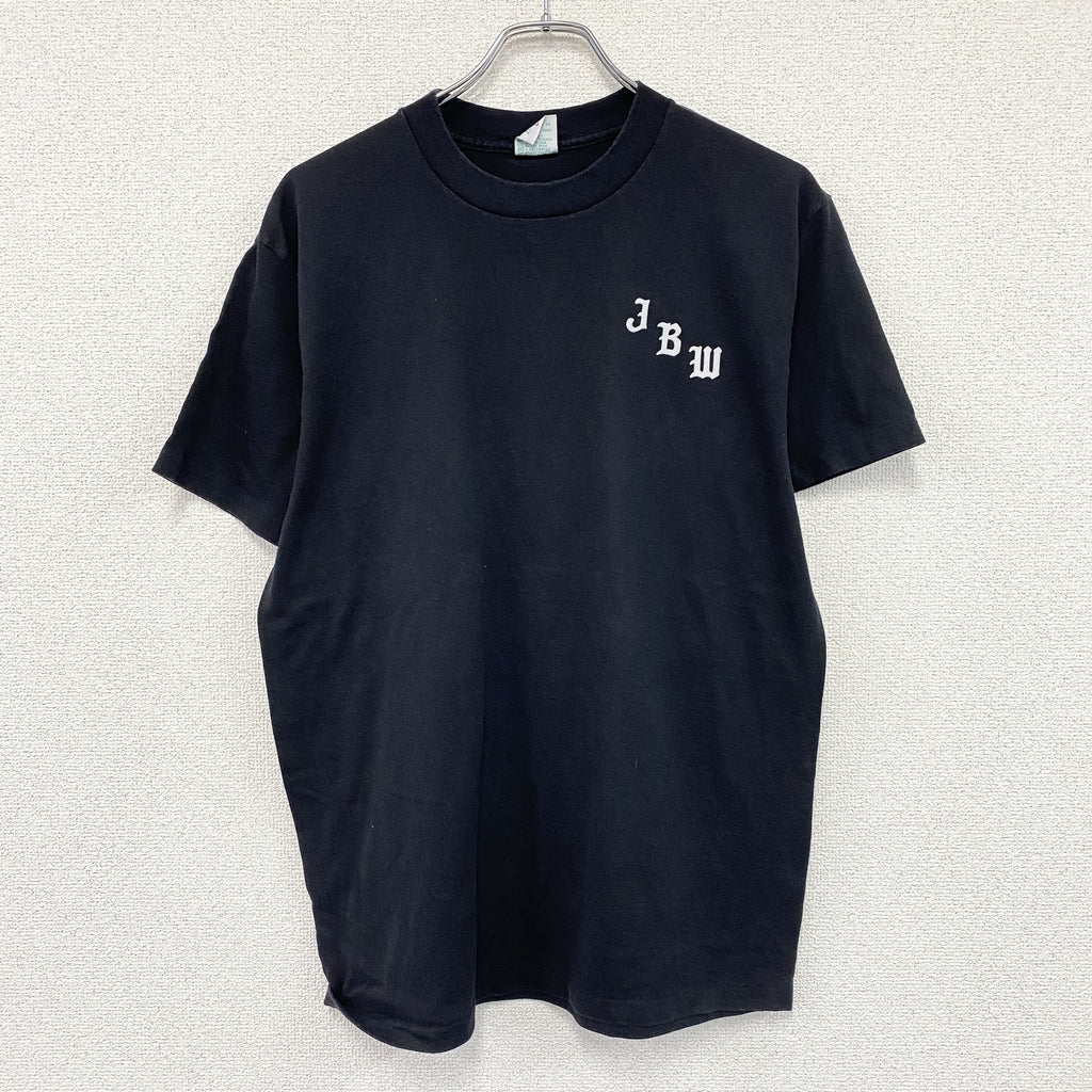 半袖プリントTシャツ　シングルステッチ　ヴィンテージ　黒　ブラック　Lサイズ　古着