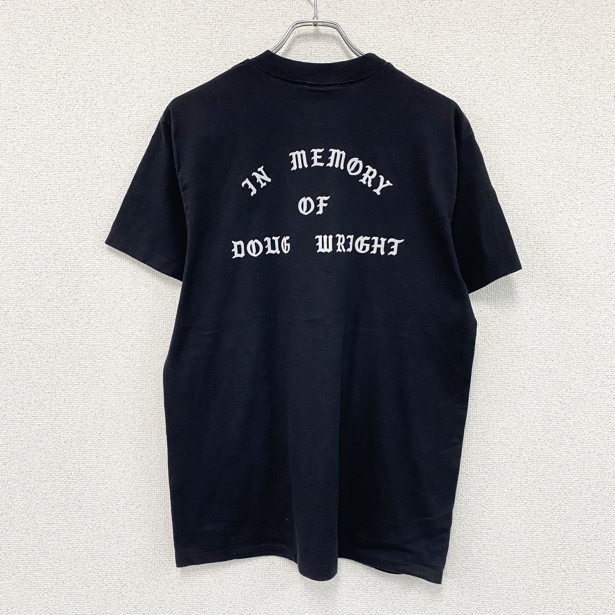 半袖プリントTシャツ　シングルステッチ　ヴィンテージ　黒　ブラック　Lサイズ　古着