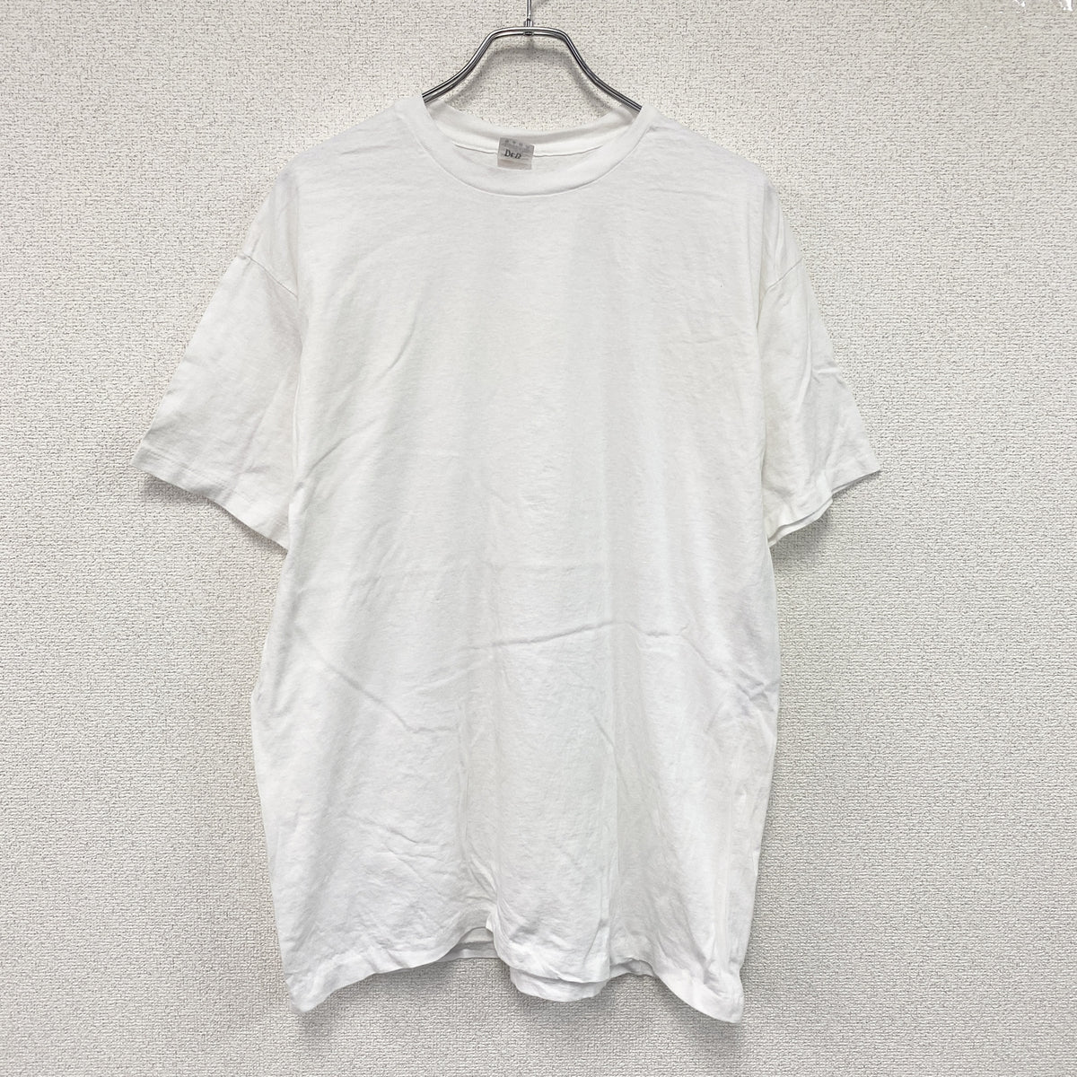 Hanes　ヘインズ　半袖Tシャツ　シングルステッチ　ヴィンテージ　無地　白　ホワイト　XLサイズ　古着