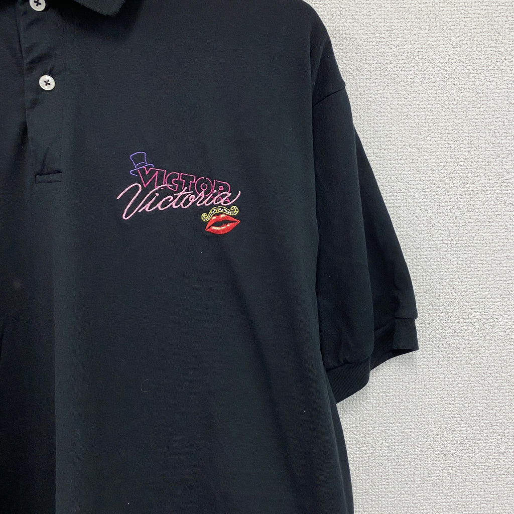 FRUIT OF THE LOOM　フルーツオブザルーム　半袖ポロシャツ　黒　ブラック　XLサイズ　古着