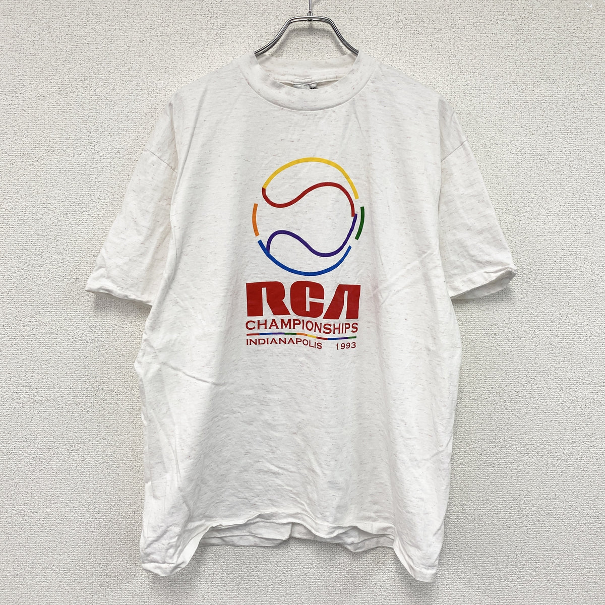 ONEITA　オニータ　半袖プリントTシャツ　シングルステッチ　ヴィンテージ　白　ホワイト　XLサイズ　古着