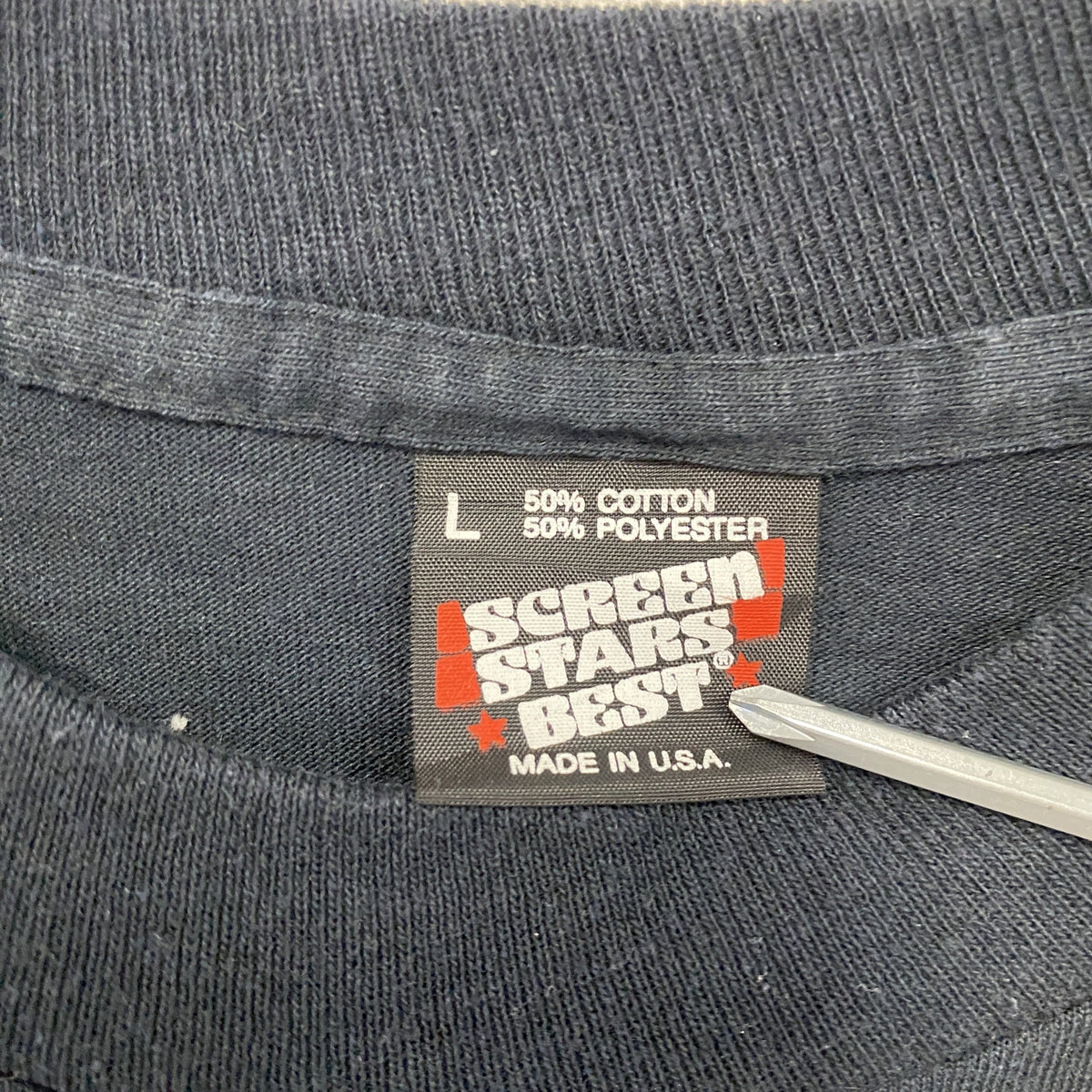 SCREEN STARS　スクリーンスターズ　半袖プリントTシャツ　シングルステッチ　ヴィンテージ　黒　ブラック　Lサイズ　古着