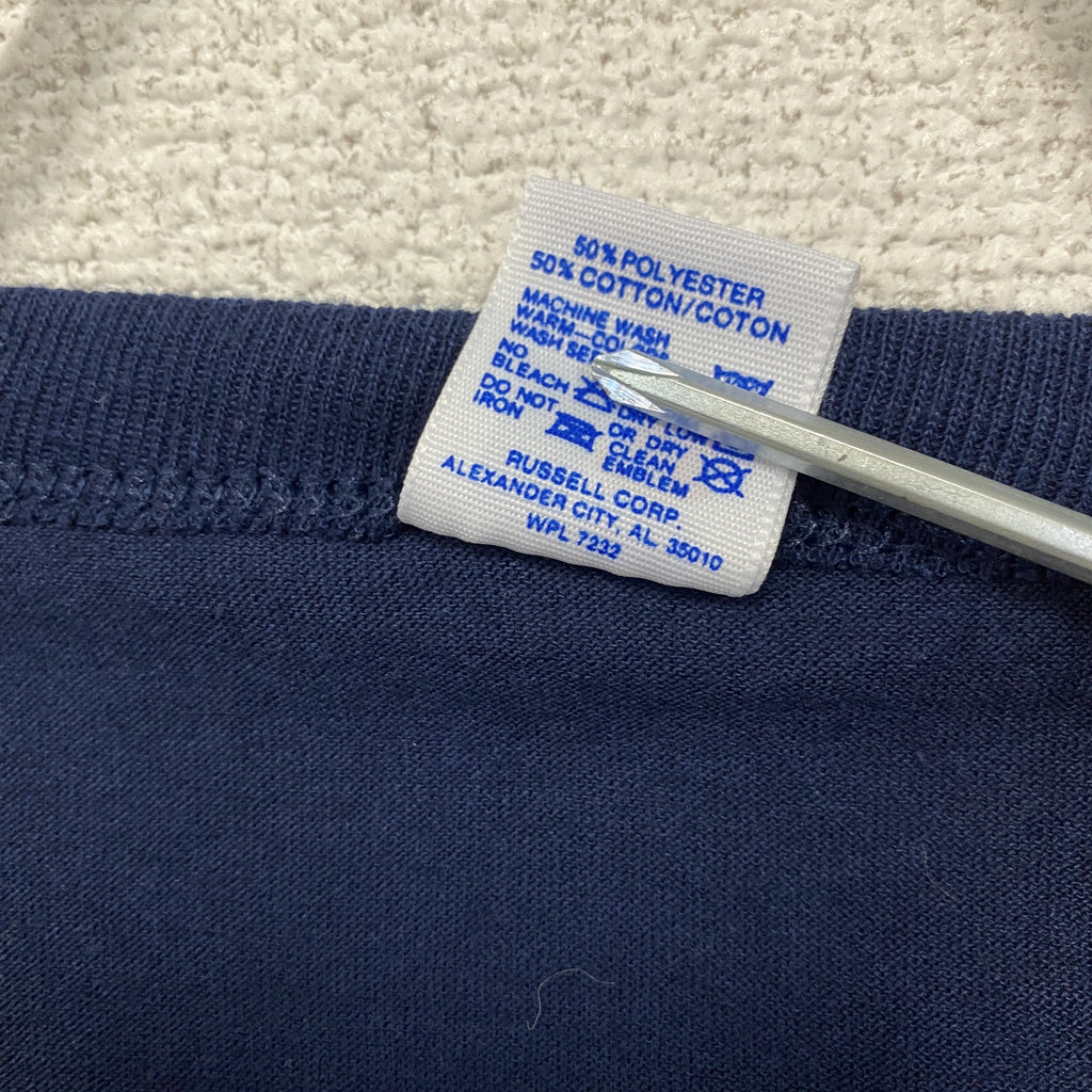 RUSSELL ATHLETIC　ラッセルアスレチック　半袖プリントTシャツ　シングルステッチ　ヴィンテージ　紺　ネイビー　XLサイズ　古着