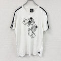 adidas　アディダス　半袖プリントTシャツ　白　ホワイト　XLサイズ　古着
