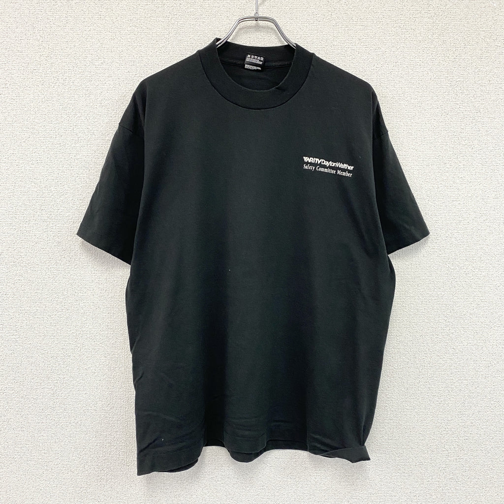 FRUIT OF THE LOOM　フルーツオブザルーム　半袖プリントTシャツ　シングルステッチ　ヴィンテージ　黒　ブラック　XLサイズ　古着