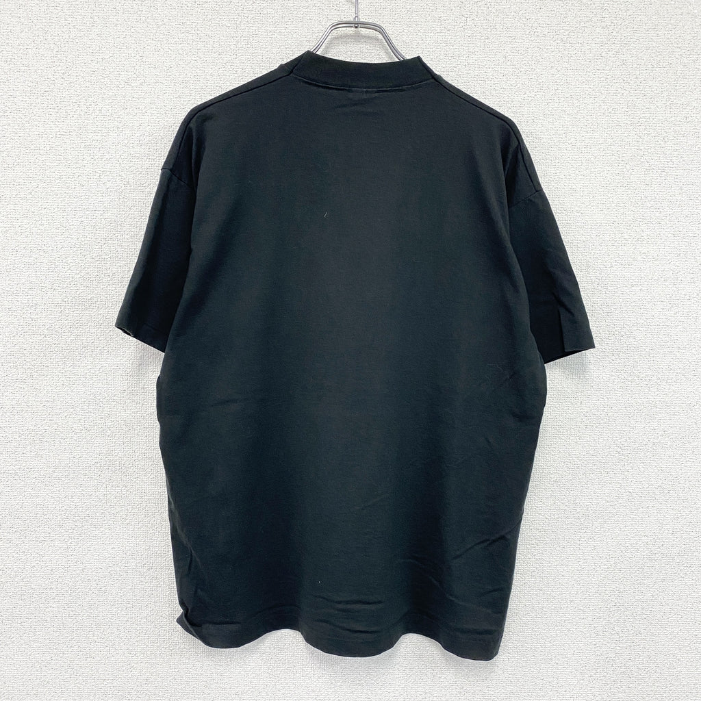 FRUIT OF THE LOOM　フルーツオブザルーム　半袖プリントTシャツ　シングルステッチ　ヴィンテージ　黒　ブラック　XLサイズ　古着