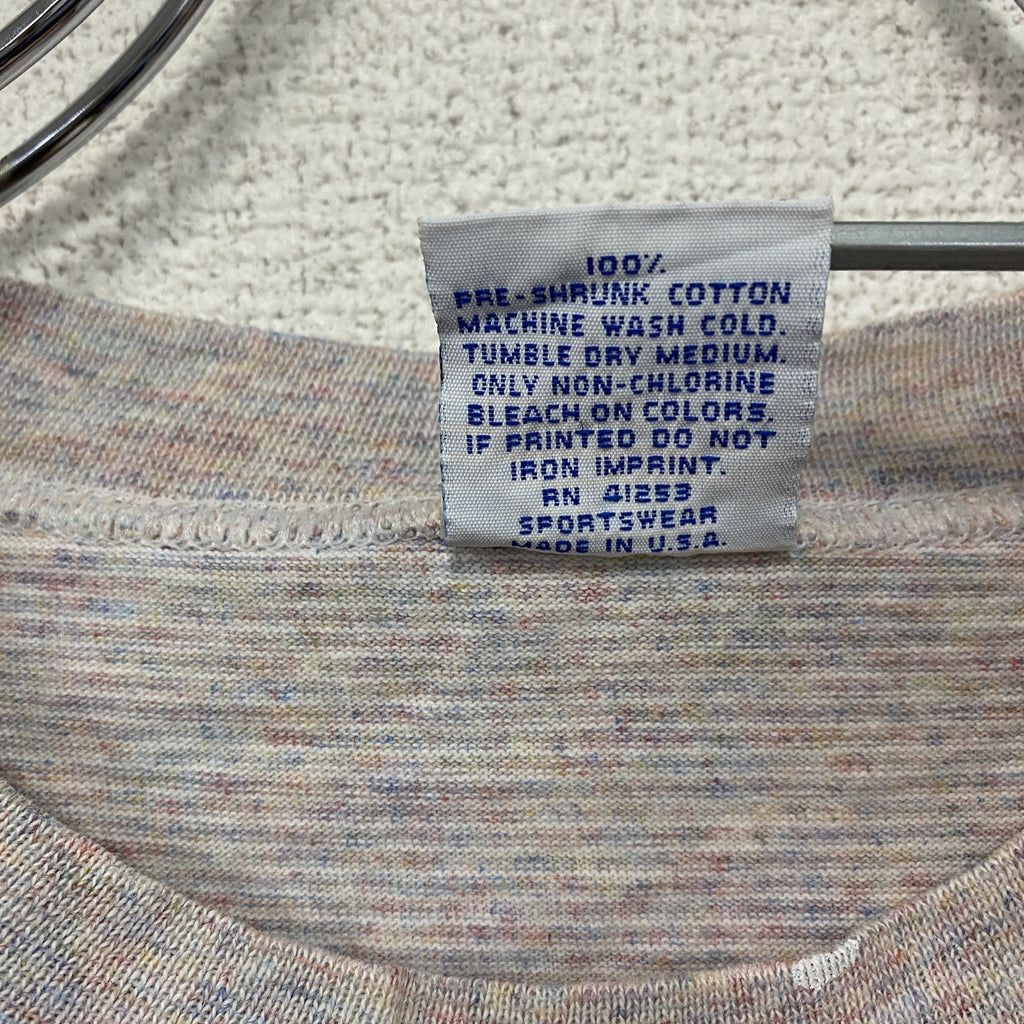 CAL CRU　カルクルー　半袖プリントTシャツ　シングルステッチ　ヴィンテージ　マルチカラー　Lサイズ　古着