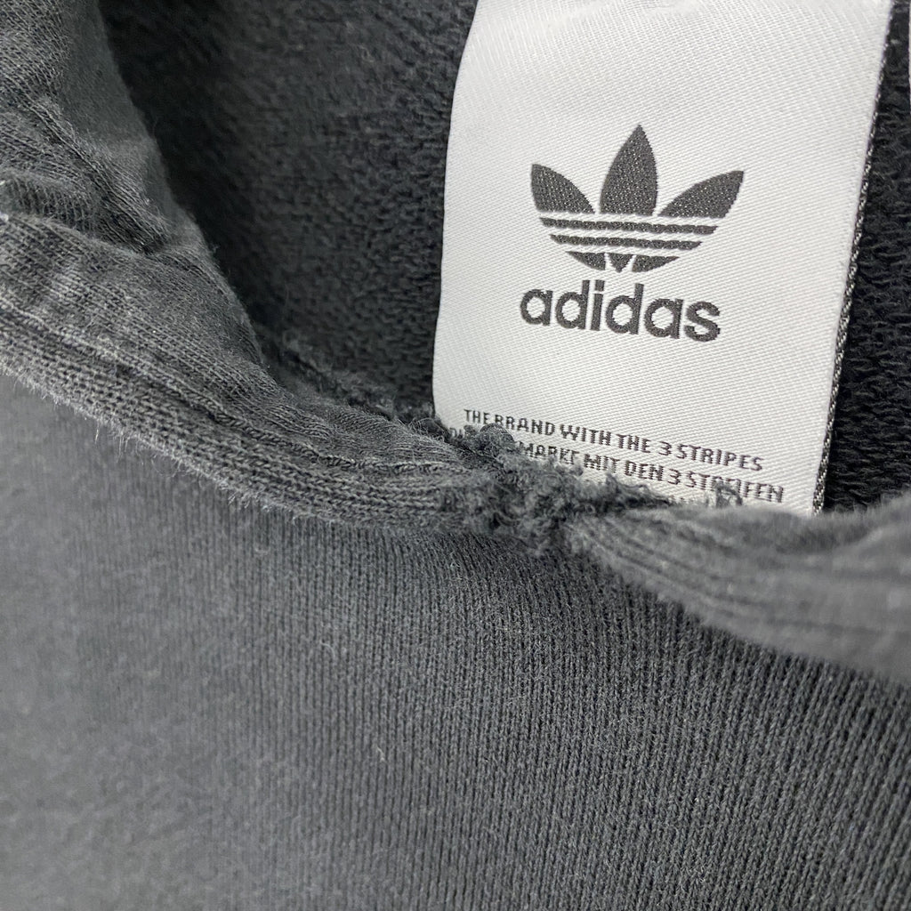 adidas　アディダス　スウェットパーカー/フーディー　黒　ブラック　Sサイズ　古着