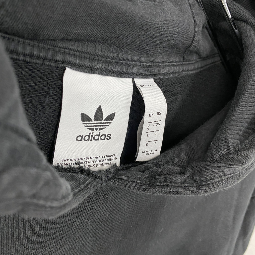 adidas　アディダス　スウェットパーカー/フーディー　黒　ブラック　Sサイズ　古着