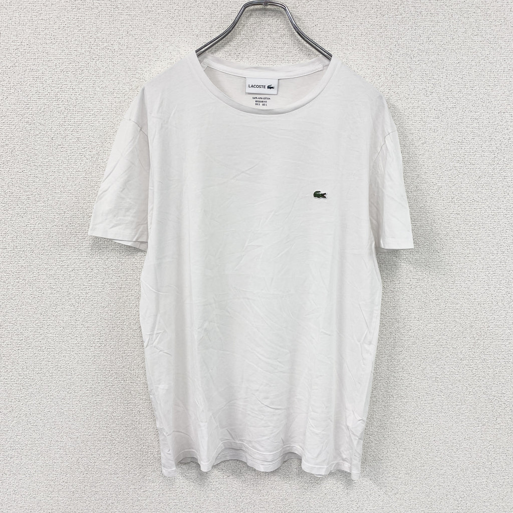 LACOSTE　ラコステ　半袖Tシャツ　白　ホワイト　Lサイズ　古着