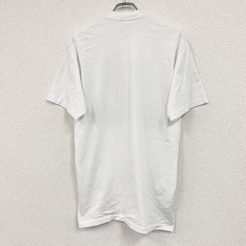 Center Star　半袖プリントTシャツ　シングルステッチ　ヴィンテージ　白　ホワイト　XLサイズ カットソー メンズ コットン 古着