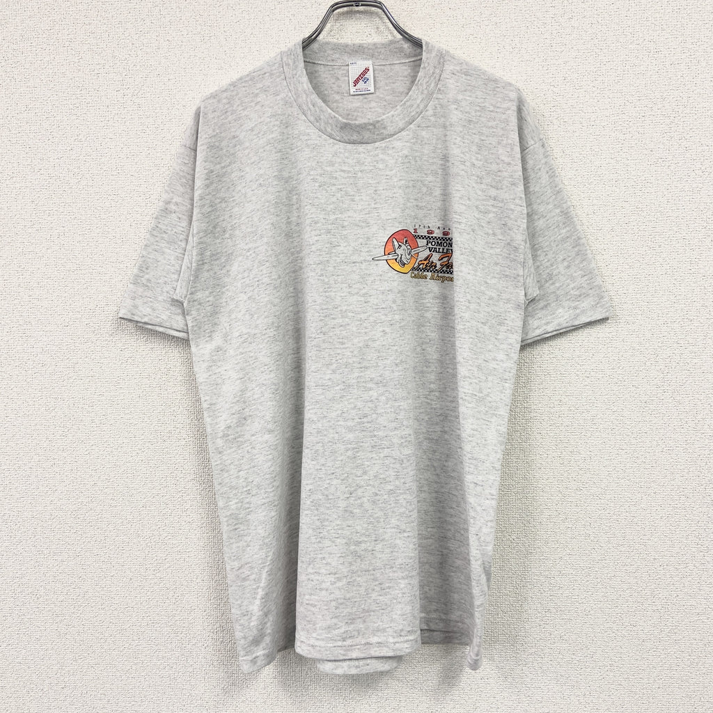 JERZEES　ジャージーズ　半袖プリントTシャツ　シングルステッチ　ヴィンテージ　霜降りグレー　XXLサイズ　古着