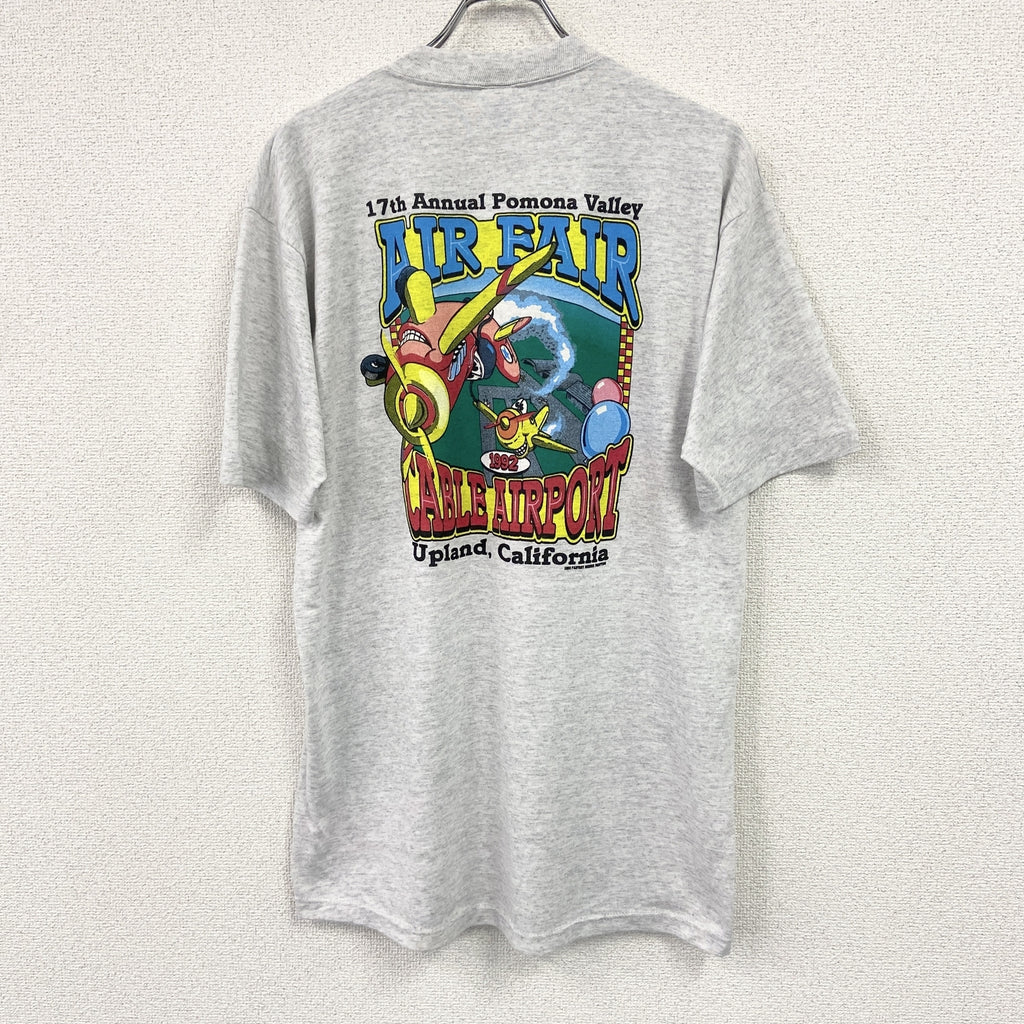 JERZEES　ジャージーズ　半袖プリントTシャツ　シングルステッチ　ヴィンテージ　霜降りグレー　XXLサイズ　古着