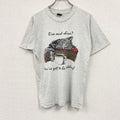 FRUIT OF THE LOOM　フルーツオブザルーム　半袖プリントTシャツ　シングルステッチ　ヴィンテージ　灰色　グレー　Mサイズ　古着