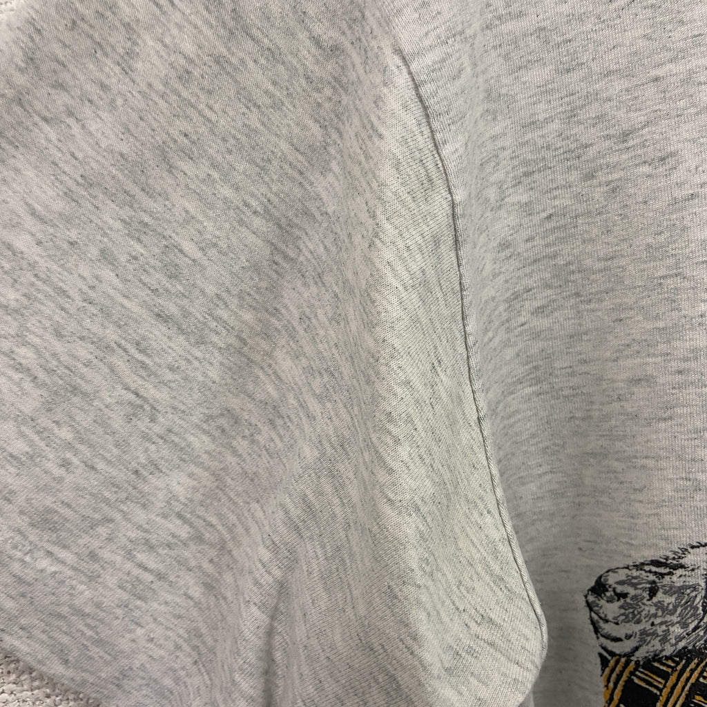 FRUIT OF THE LOOM　フルーツオブザルーム　半袖プリントTシャツ　シングルステッチ　ヴィンテージ　灰色　グレー　Mサイズ　古着
