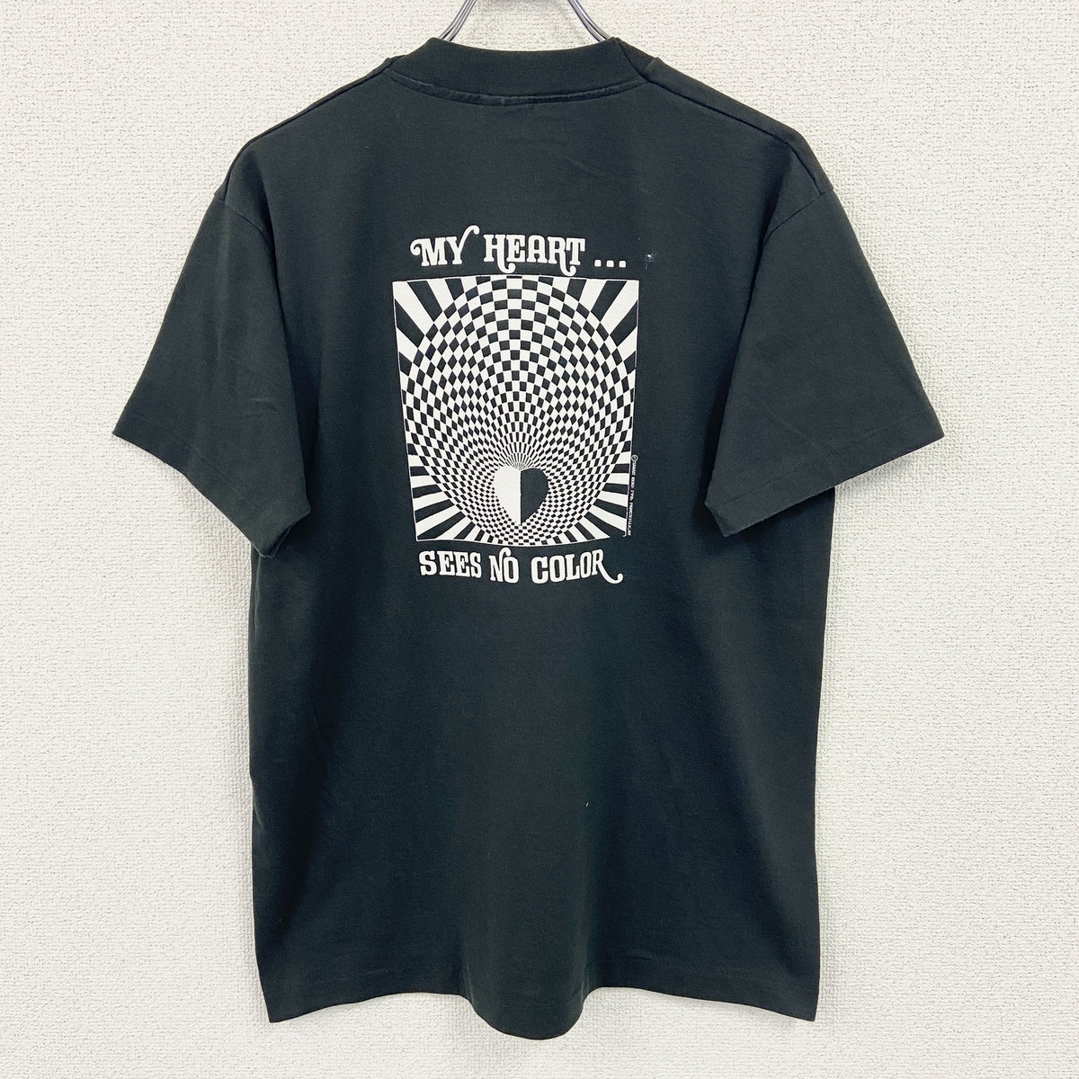 FRUIT OF THE LOOM　フルーツオブザルーム　半袖プリントTシャツ　シングルステッチ　ヴィンテージ　黒　ブラック　Lサイズ　古着
