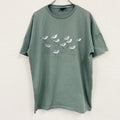 HARBORSIDE GRAPMICS　半袖プリントTシャツ　シングルステッチ　ヴィンテージ　緑　ライトグリーン　XLサイズ カットソー メンズ コットン 古着
