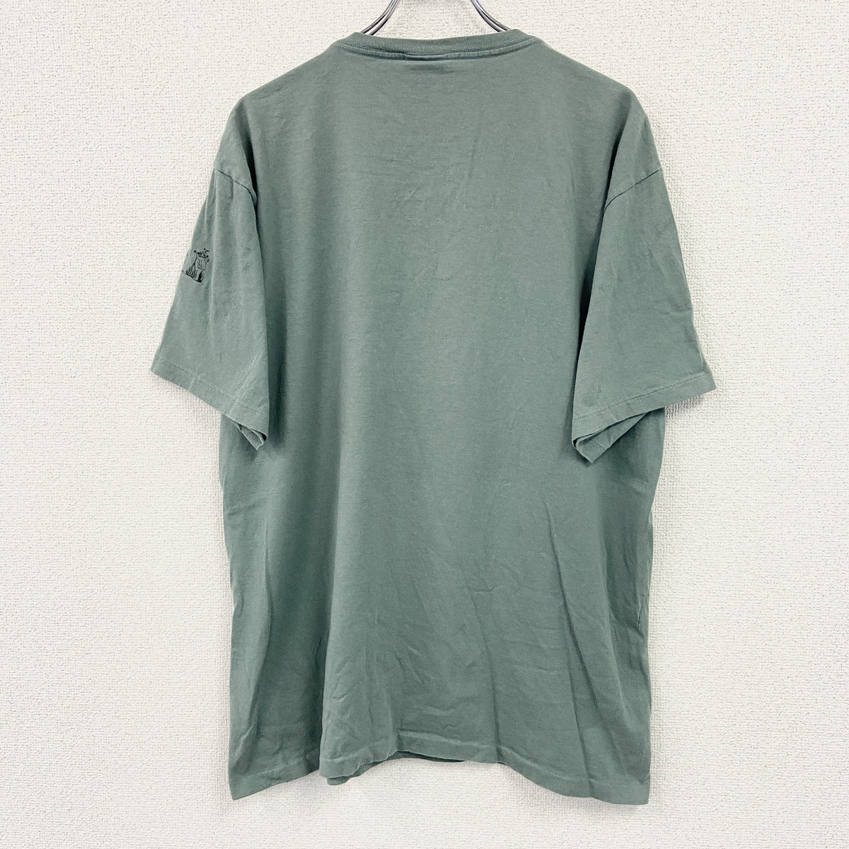 HARBORSIDE GRAPMICS　半袖プリントTシャツ　シングルステッチ　ヴィンテージ　緑　ライトグリーン　XLサイズ カットソー メンズ コットン 古着
