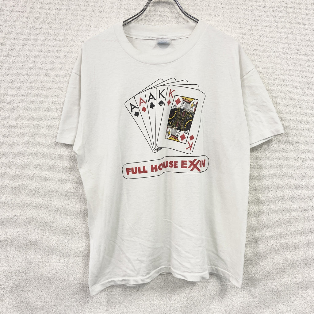 Hanes　ヘインズ　半袖プリントTシャツ　シングルステッチ　ヴィンテージ　白　ホワイト　Lサイズ　古着