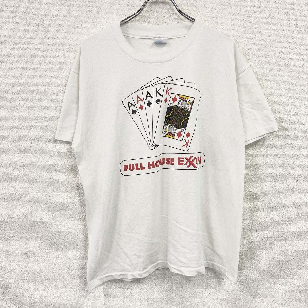 Hanes　ヘインズ　半袖プリントTシャツ　シングルステッチ　ヴィンテージ　白　ホワイト　Lサイズ　古着
