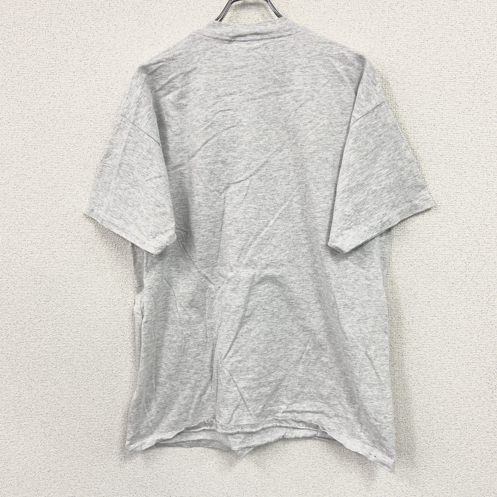 半袖プリントTシャツ　シングルステッチ　ヴィンテージ　霜降りグレー　XLサイズ　古着