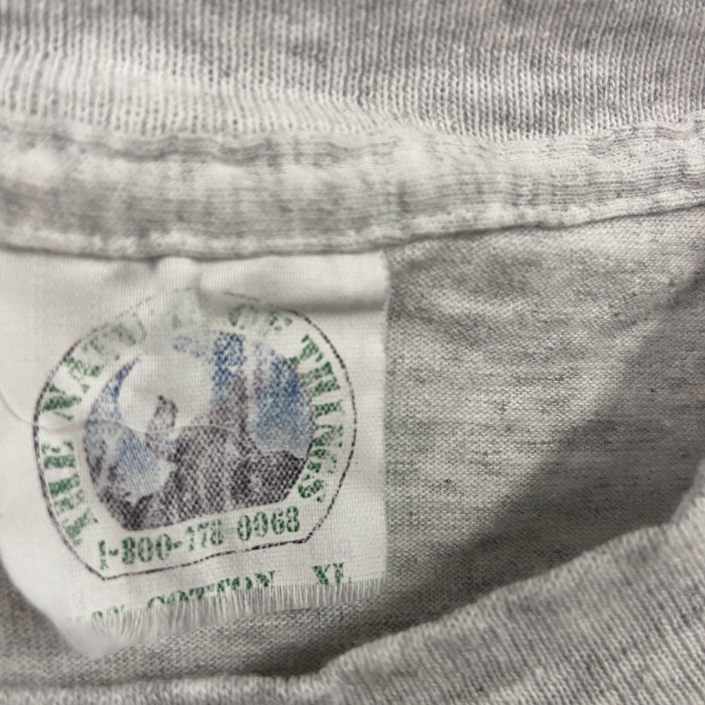 半袖プリントTシャツ　シングルステッチ　ヴィンテージ　霜降りグレー　XLサイズ　古着