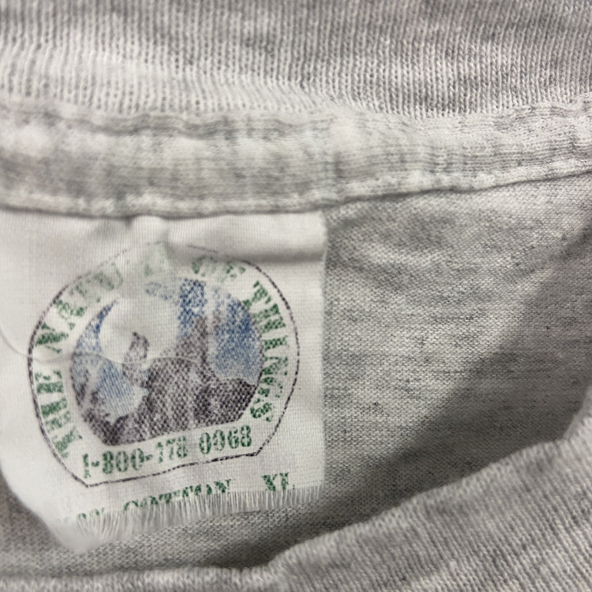半袖プリントTシャツ　シングルステッチ　ヴィンテージ　霜降りグレー　XLサイズ　古着