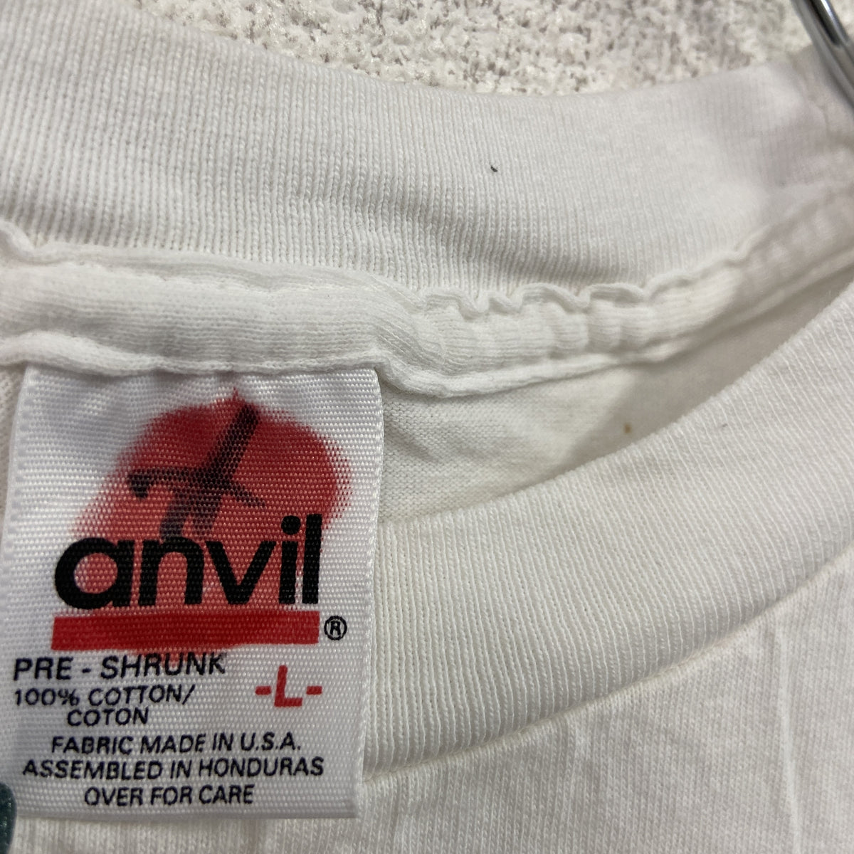 anvil　アンヴィル　半袖プリントTシャツ　シングルステッチ　白　ホワイト　Lサイズ　古着