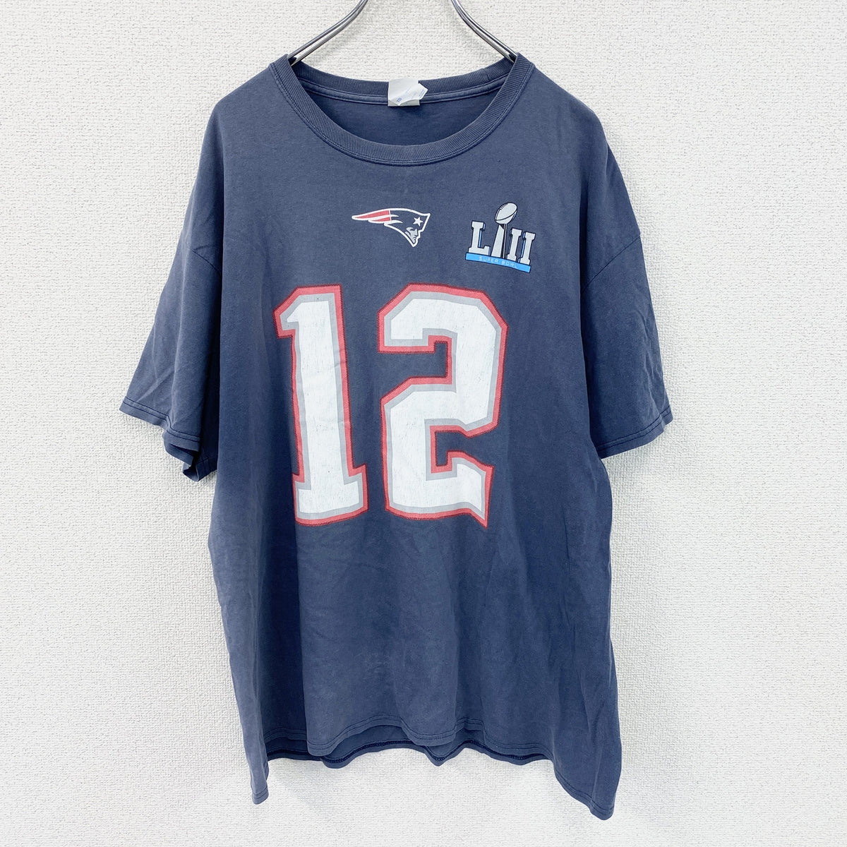 PORT&COMPANY　半袖プリントTシャツ　紺　ネイビー　XLサイズ カットソー メンズ コットン 古着