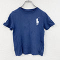 POLO RALPH LAUREN　ポロラルフローレン　半袖Tシャツ　刺ロゴ　紺　ネイビー　130サイズ　古着
