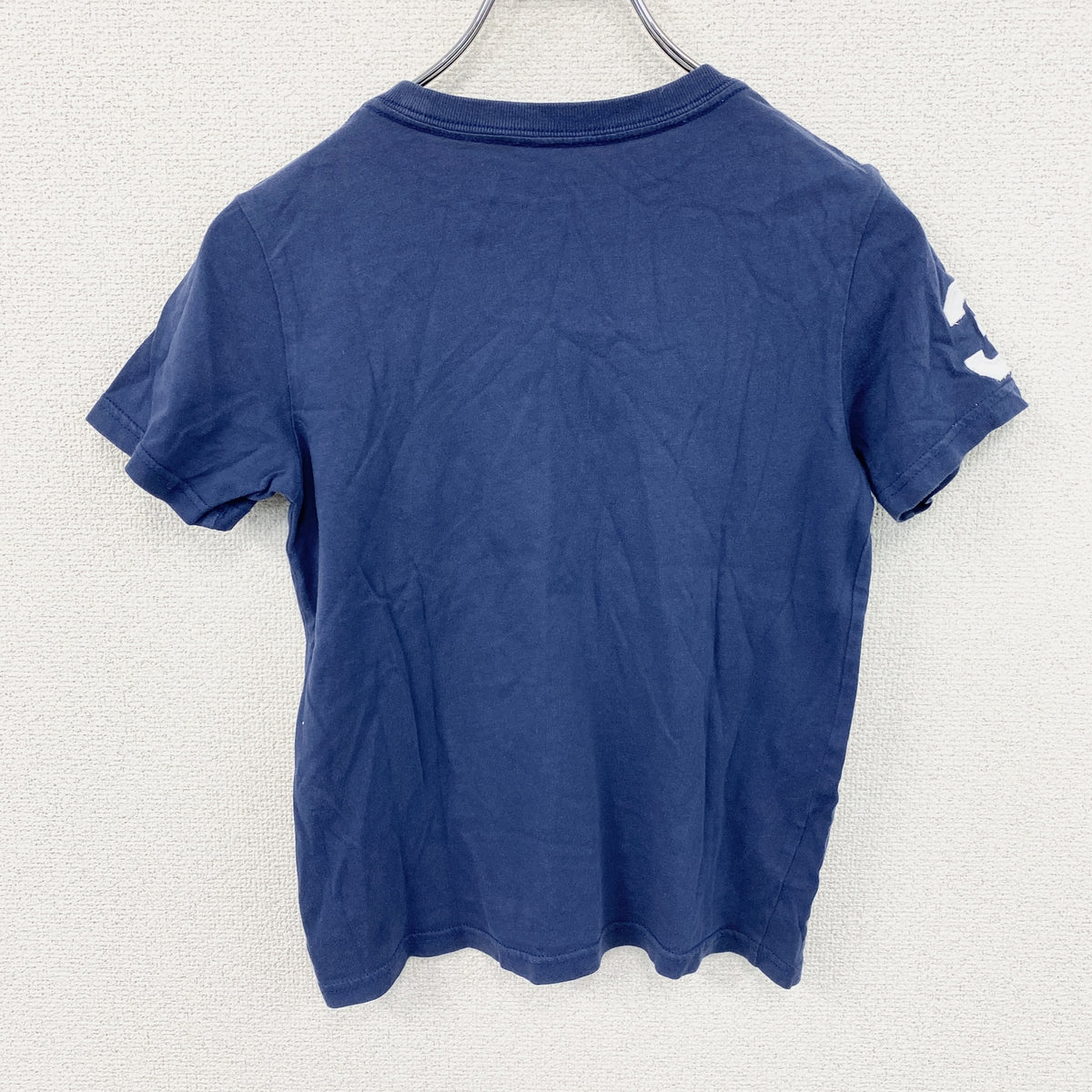 POLO RALPH LAUREN　ポロラルフローレン　半袖Tシャツ　刺ロゴ　紺　ネイビー　130サイズ　古着