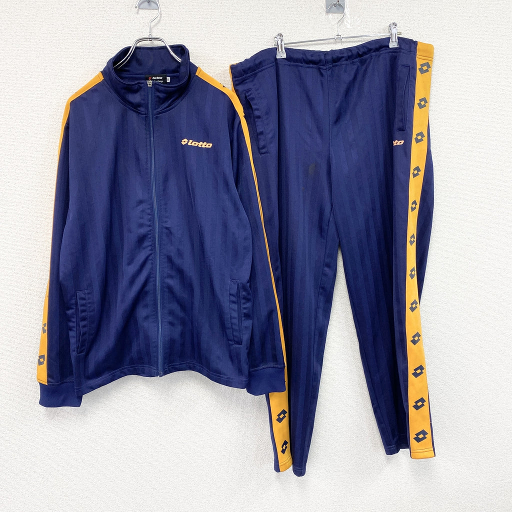 lotto　ロット　ジャージセットアップ　トラックジャケット　トラックパンツ　紺　ネイビー　3Lサイズ　古着