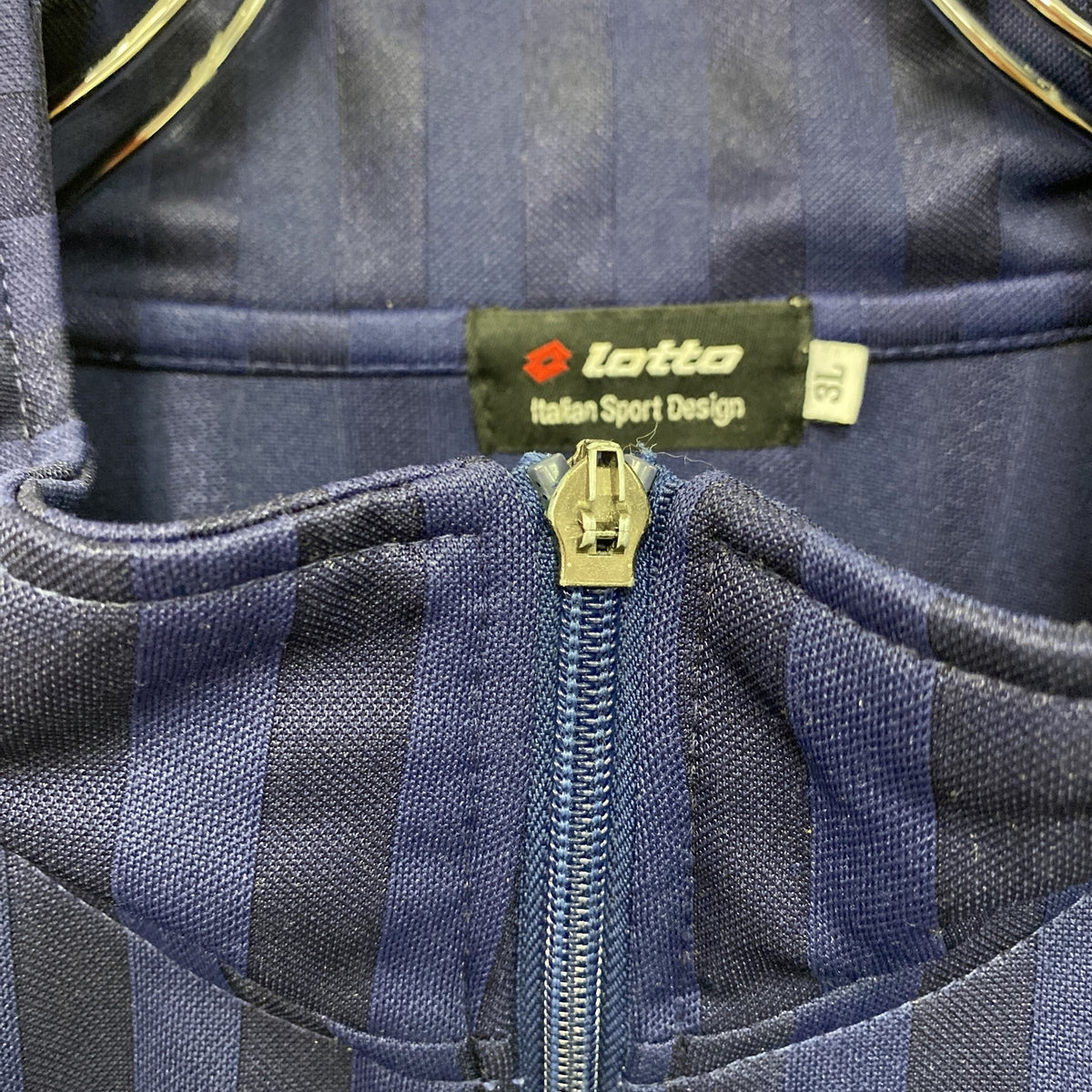 lotto　ロット　ジャージセットアップ　トラックジャケット　トラックパンツ　紺　ネイビー　3Lサイズ　古着
