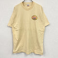 FRUIT OF THE LOOM　フルーツオブザルーム　半袖プリントTシャツ　シングルステッチ　ヴィンテージ　黄色　ライトイエロー　XLサイズ カットソー メンズ コットン 古着