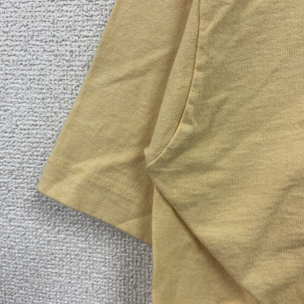 FRUIT OF THE LOOM　フルーツオブザルーム　半袖プリントTシャツ　シングルステッチ　ヴィンテージ　黄色　ライトイエロー　XLサイズ カットソー メンズ コットン 古着