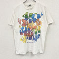 DOLPHIN ドルフィン　半袖プリントTシャツ　シングルステッチ　白　ホワイト　Lサイズ カットソー メンズ 古着