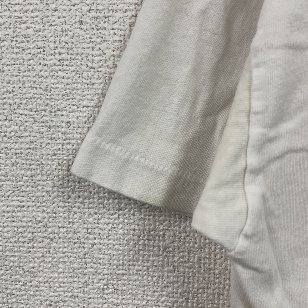 DOLPHIN ドルフィン　半袖プリントTシャツ　シングルステッチ　白　ホワイト　Lサイズ カットソー メンズ 古着