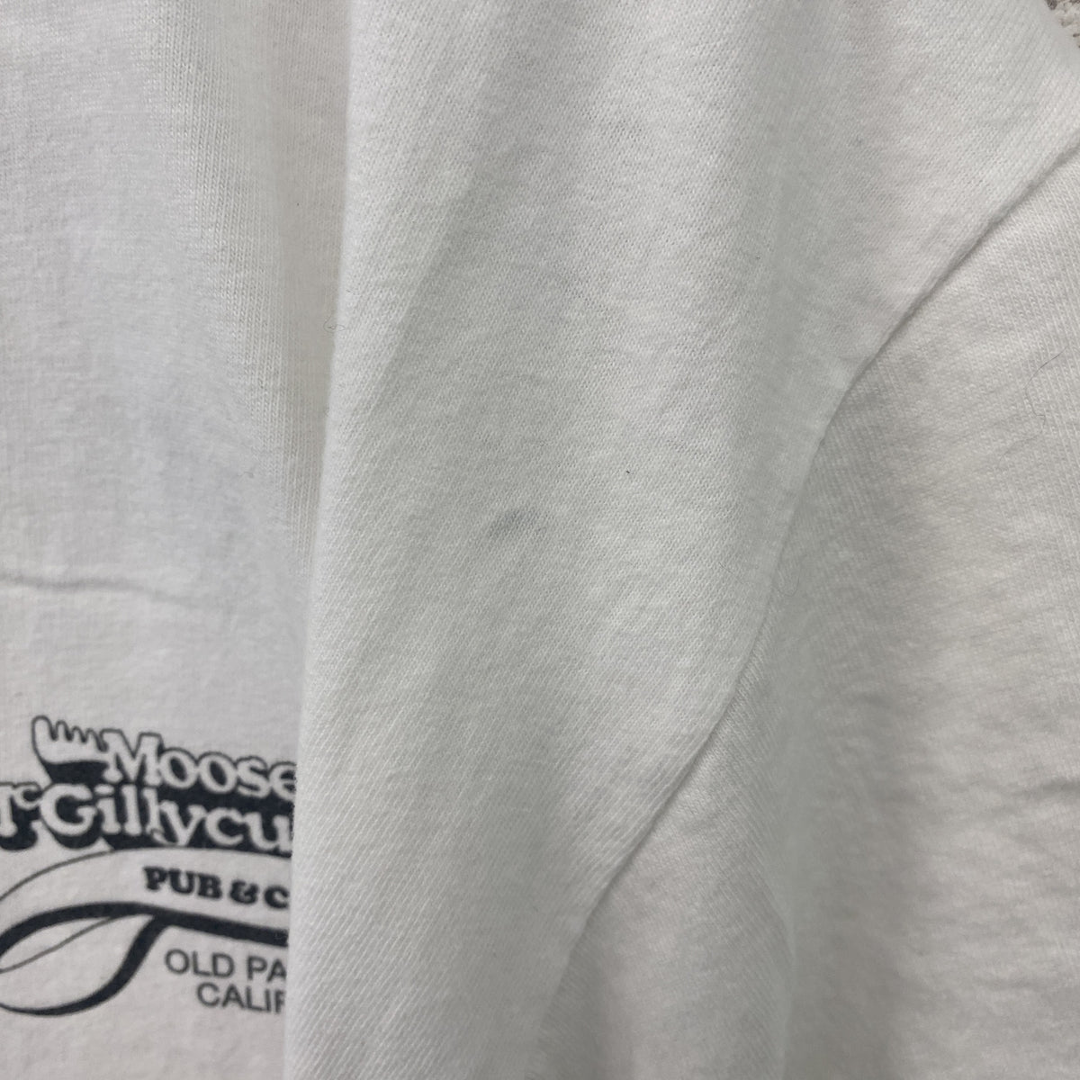 Hanes　ヘインズ　半袖プリントTシャツ　シングルステッチ　ヴィンテージ　白　ホワイト　Lサイズ カットソー メンズ コットン 古着
