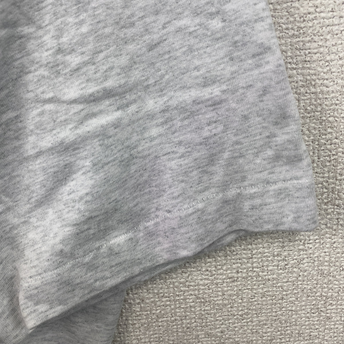 FRUIT OF THE LOOM　フルーツオブザルーム　半袖プリントTシャツ　シングルステッチ　ヴィンテージ　霜降りグレー　XLサイズ カットソー メンズ コットン 古着