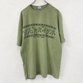 Crazy Shirts　クレイジーシャツ　半袖プリントTシャツ　シングルステッチ　ヴィンテージ　カーキ　Lサイズ　古着